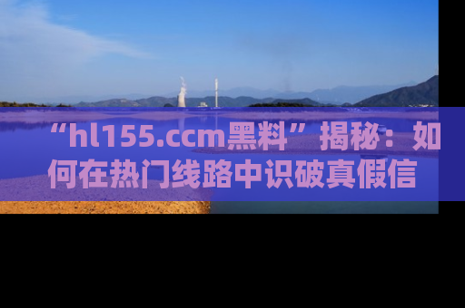 “hl155.ccm黑料”揭秘：如何在热门线路中识破真假信息