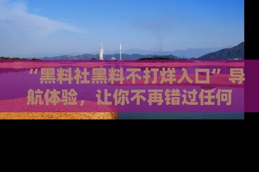 “黑料社黑料不打烊入口”导航体验，让你不再错过任何精彩黑料
