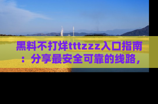 黑料不打烊tttzzz入口指南：分享最安全可靠的线路，轻松获取最新八卦！
