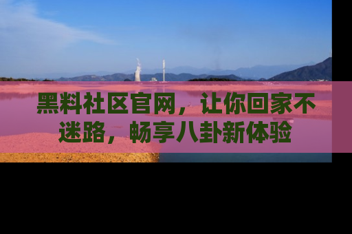 黑料社区官网，让你回家不迷路，畅享八卦新体验
