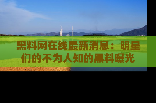 黑料网在线最新消息：明星们的不为人知的黑料曝光
