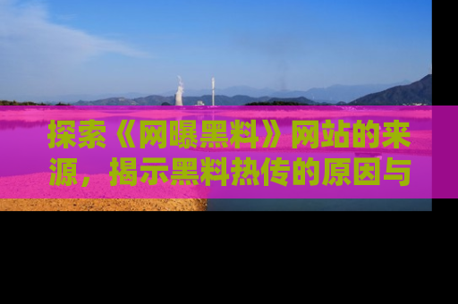 探索《网曝黑料》网站的来源，揭示黑料热传的原因与影响