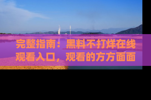 完整指南：黑料不打烊在线观看入口，观看的方方面面与app选择